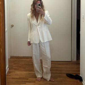 Yves Saint Laurent 100% linen oversized trousers